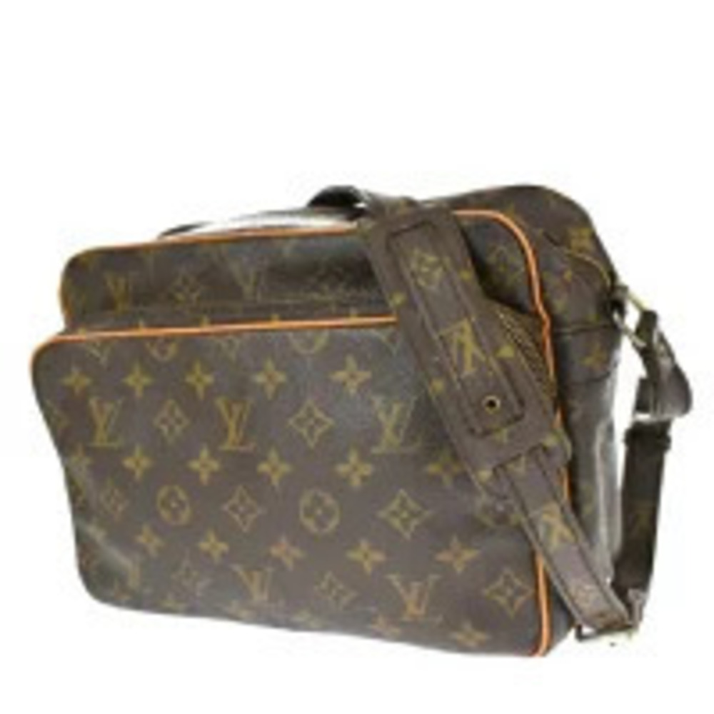 Louis Vuitton Nile Monogram Leather Crossbody Bag Brown